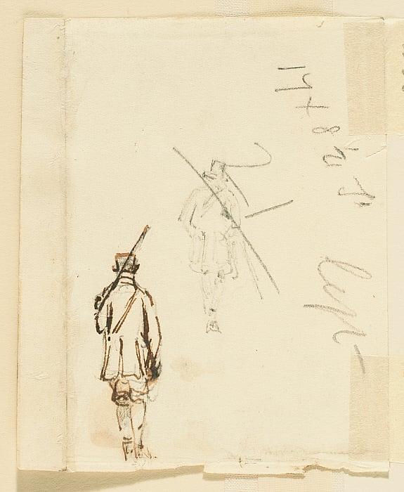 Cottages (recto); Two Studies of a Shepherd (verso) Slider Image 2